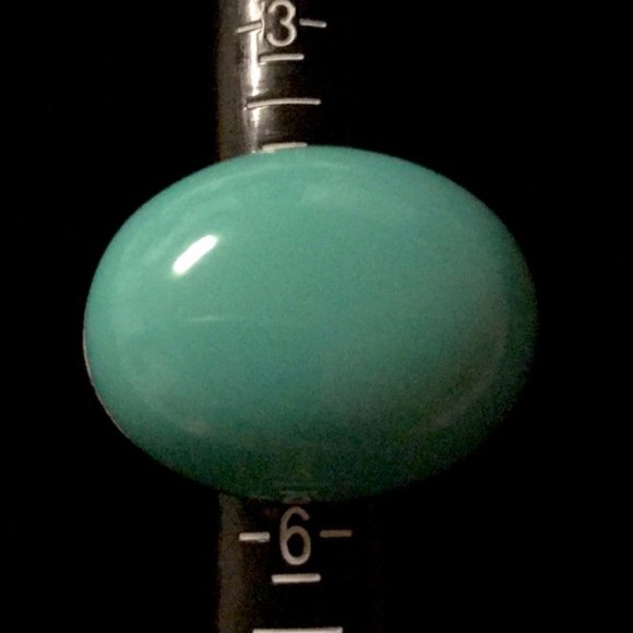 SOLD 🛍 Vintage Custom Made Green Jade Gold Ring - Picture 9 of 9